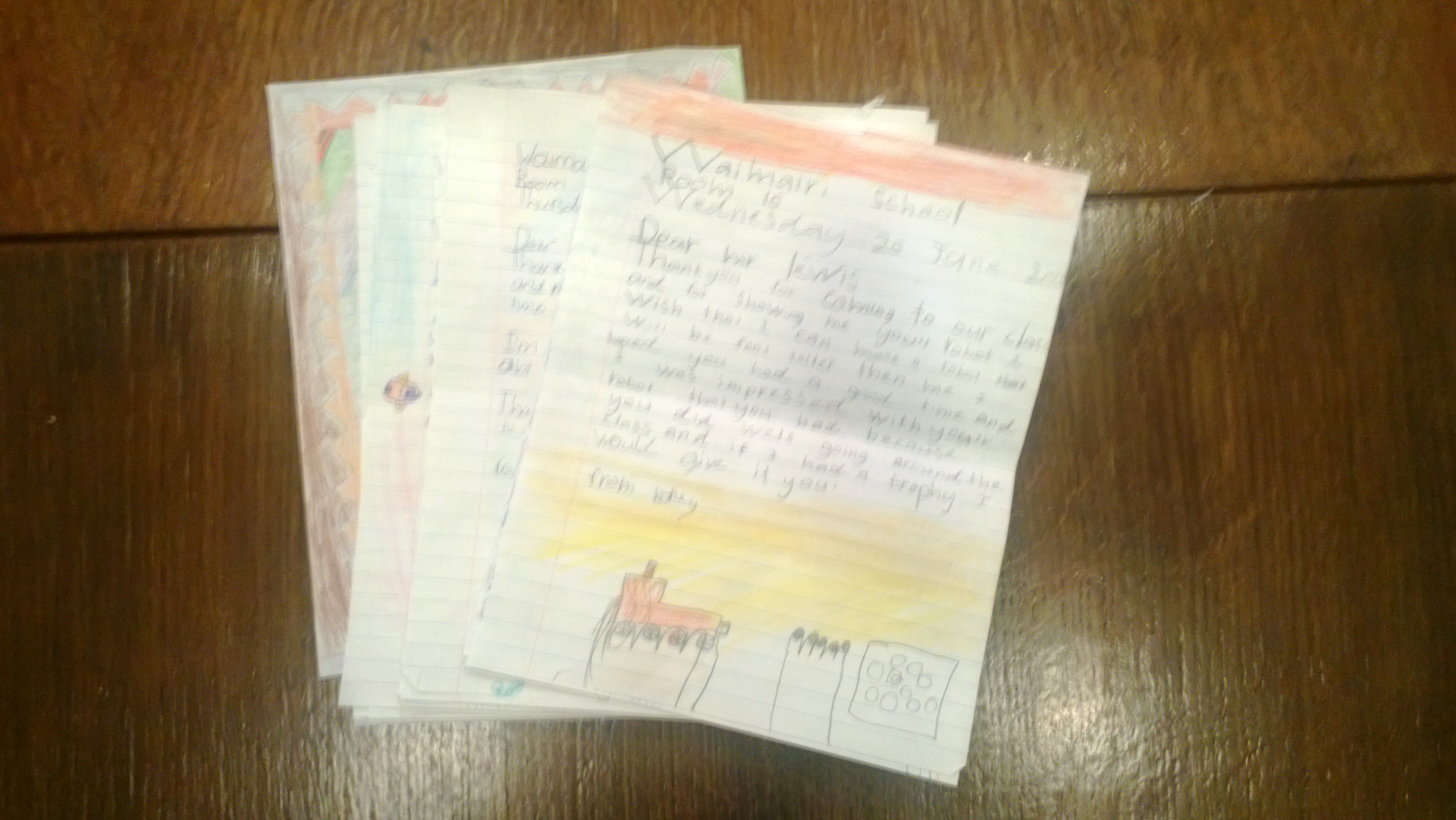 School Thank you letters
