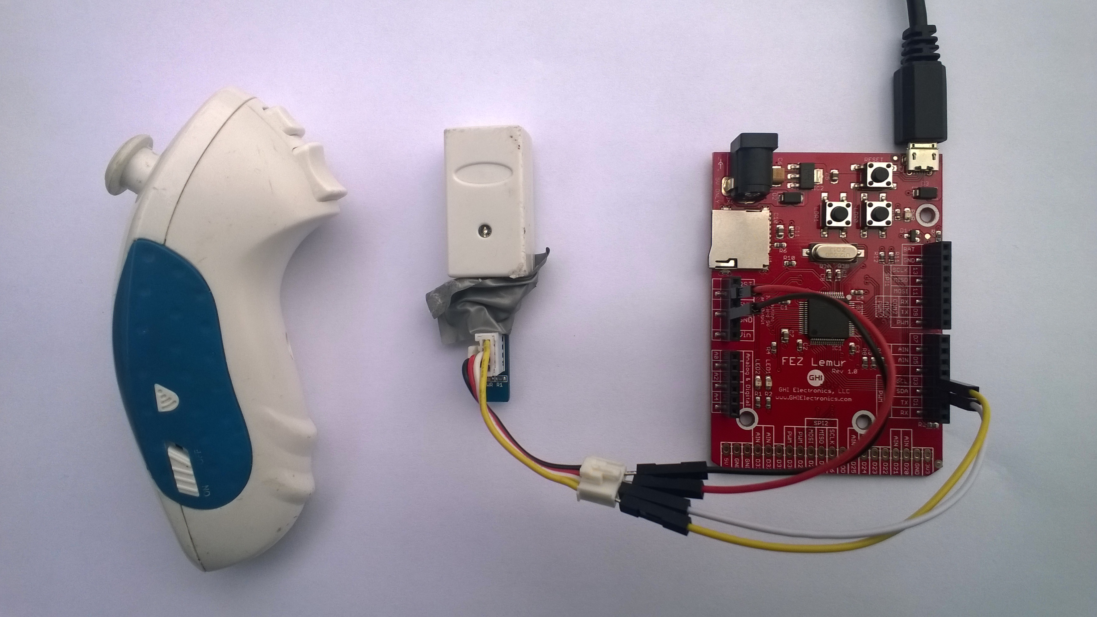 FEZ Lemur Wireless Wii NunChuck interface