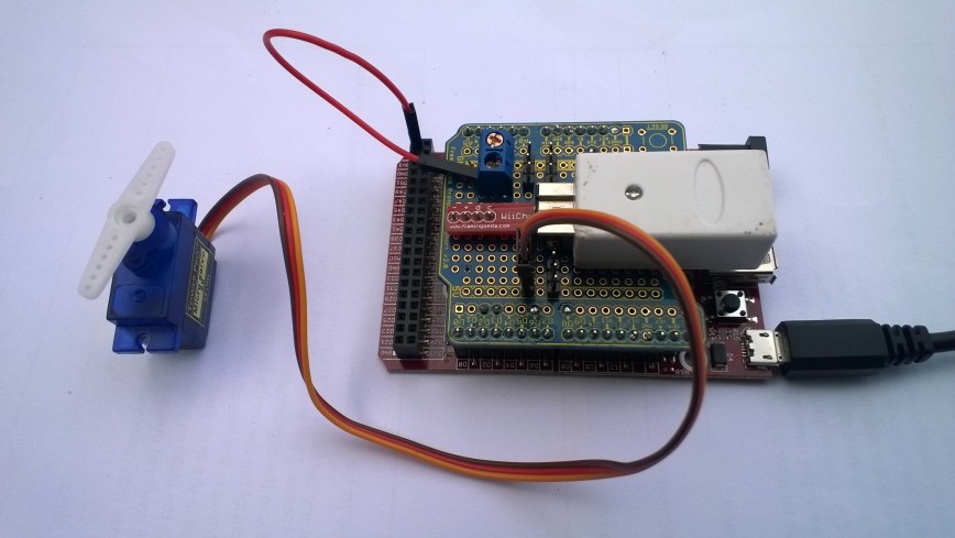 FEZ Panda III Protoshield for longboard with RC Servo for testing