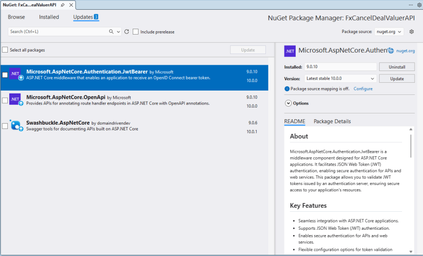 .NET 10 OpenAPI and SwashBuckle NuGets | devMobile's blog